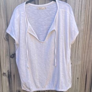 Prana Organic Cotton Blend Soft Top with Front Tie. XL